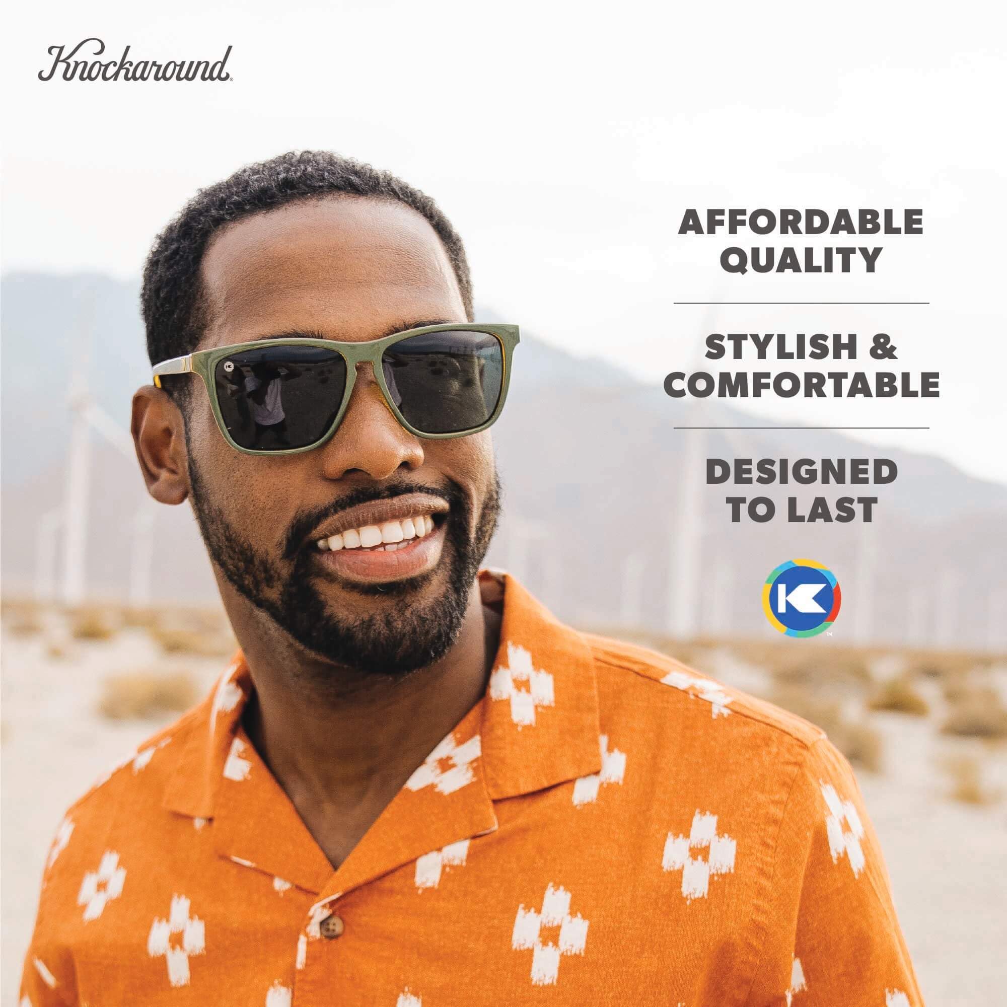 Knockaround Fast Lanes Lightweight Sunglasses for Men & Women - UV400 Protection