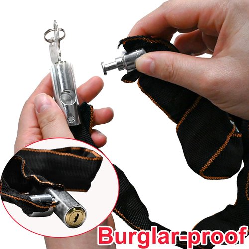2 Pack 2.62Ft Bike Chain Lock,Durable Security Anti-Theft Bicycle Chain Lock with 4 Keys for Mountain, Road Cycling