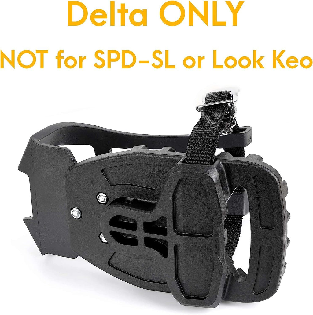 Bike Bicycle Toe Clips Cage ONLY - Compatible with Peloton Bike & Bike+ Pedals Adapters - Convert Look Delta Pedals to Dual Function Pedals - Ride with Sneakers