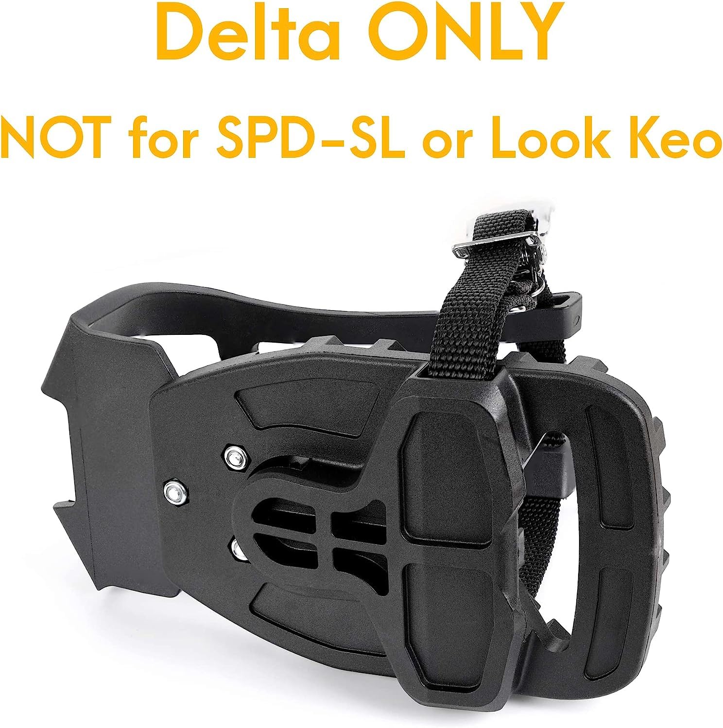 Bike Bicycle Toe Clips Cage ONLY - Compatible with Peloton Bike & Bike+ Pedals Adapters - Convert Look Delta Pedals to Dual Function Pedals - Ride with Sneakers