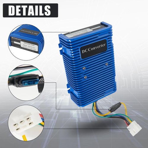 Universal 36/48V to 12V Golf Cart Voltage Reducer Regulator DC Buck Converter Step Down Transformer Compatible with E-Z-GO Yamaha Club Car 30A 350W