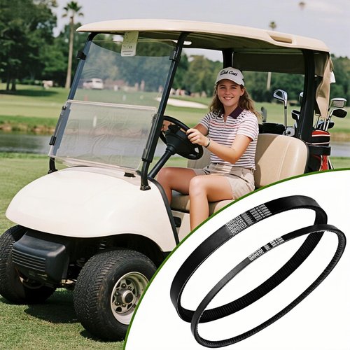 GENOUR Club Car Clutch Drive Belt & Starter Generator Belt Kit for DS (1997-Up) & Precedent (2004-Up) Gas Golf Carts | OEM 101916701 1016203 Replacement | Clutch Belt