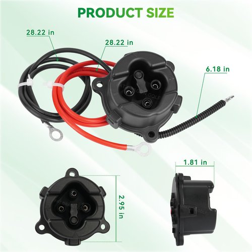 Panglong Golf Cart 48V MAC DC Charger-Plug Powerwise Receptacle fits Yamaha Golf Cart Charger Plug, Suitable for Yamaha G29 Electric 2011-2017 Golf Cart, OEM#JR1-H235A-00, JW9-H6181-00