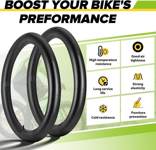 Fat Tire Bike Inner Tubes by [Brand Name] - 20/26 x 3.0/3.5 Butyl Tubes with 32mm AV Schrader Valve & Tire Levers