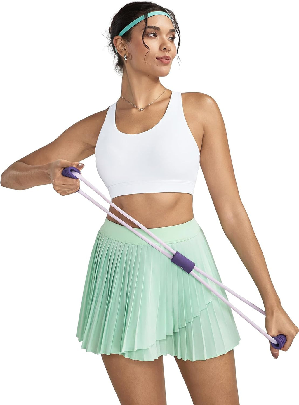 RUNNING GIRL Sports Bras for Women - Padded Criss-Cross Back Medium Support with Removable Cups