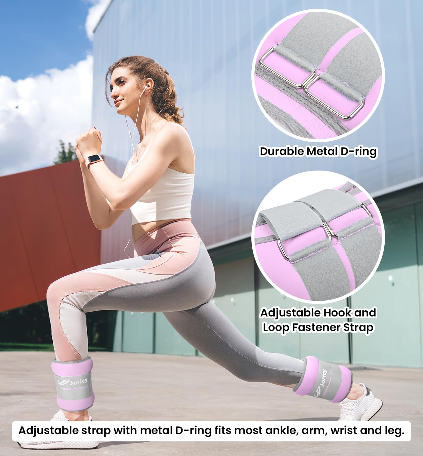 Skiennix Ankle Weights - Adjustable 1-20 LBS for Enhanced Strength Training | Ideal for Fitness & Therapy
