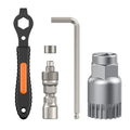 Pawfly Upgraded Bicycle Crank Puller Set, Bike Crank Removal Tool, Bottom Bracket Tool with 20-Tooth Socket, Wrench & Top Cap, Bike Repair Kit for Square Taper Shimano & ISIS Splined Crank Arm