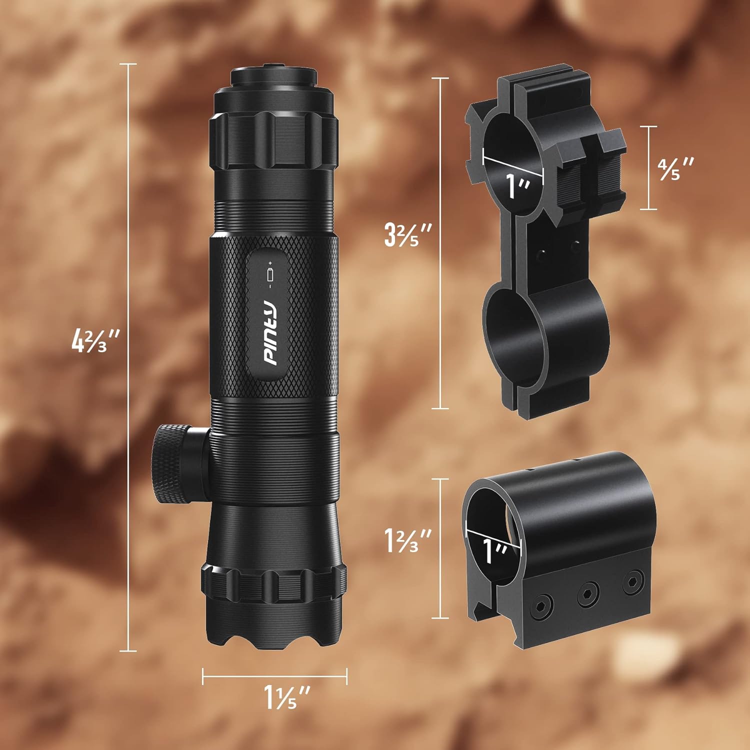 Pinty Green Laser Sight Scope for Hunting Rifles - Adjustable with Mounts for Precision Accuracy
