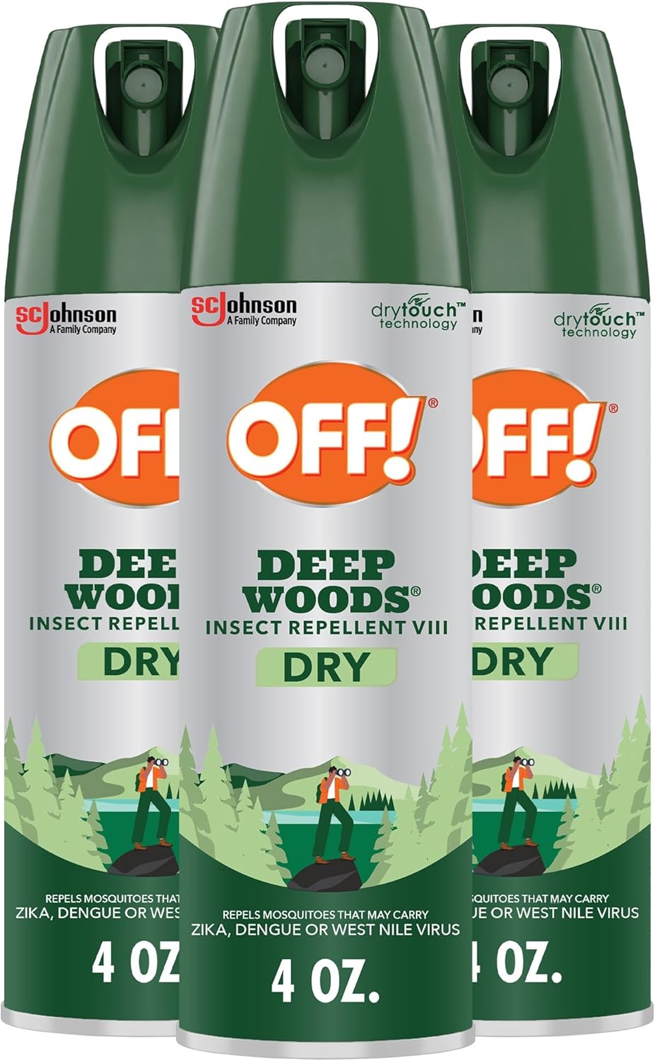 OFF! Deep Woods Bug Spray - Long-Lasting Insect Repellent for Outdoor Protection | 4 Oz (Pack of 3)