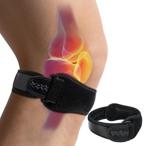 Origintek Patellar Tendon Support Strap, Adjustable Knee Support Strap Patella Band for Tendonitis, Sports, Workouts & Daily Knee Pain Relief for Men Women, Standard Fit (Fits Most) M/L, 1 Pack