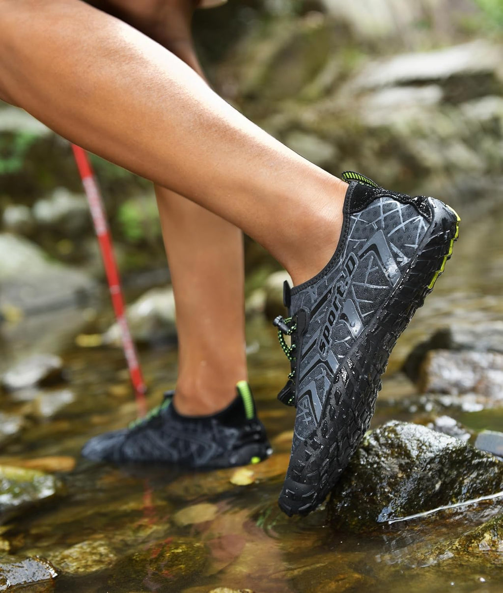 UBFEN Water Shoes - Quick Dry Aqua Swim Shoes for Men & Women | Ideal for Beach, Boating & Diving