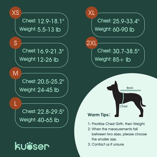Kuoser Dog Life Jacket - Large High Flotation Safety Vest for Swimming & Boating | Reflective Orange