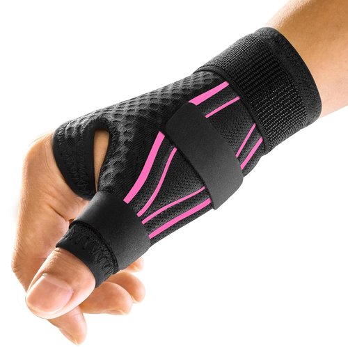 FREETOO Thumb Spica Splint - Arthritis Pain Relief & Support | Fits Palm 8.5''-10'' L/XL - Pink