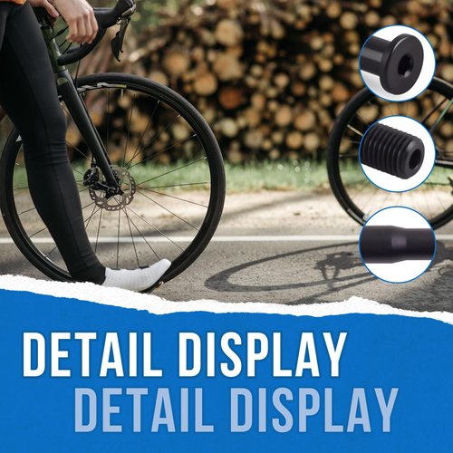 SeDeplacer Bicycle Wheel Rear Thru Axle,Road Bike Bicycle Rear Thru Axle-L162mm/142mm*ID 12*M12*1.5mm 32g(for Rear Thru Axle)