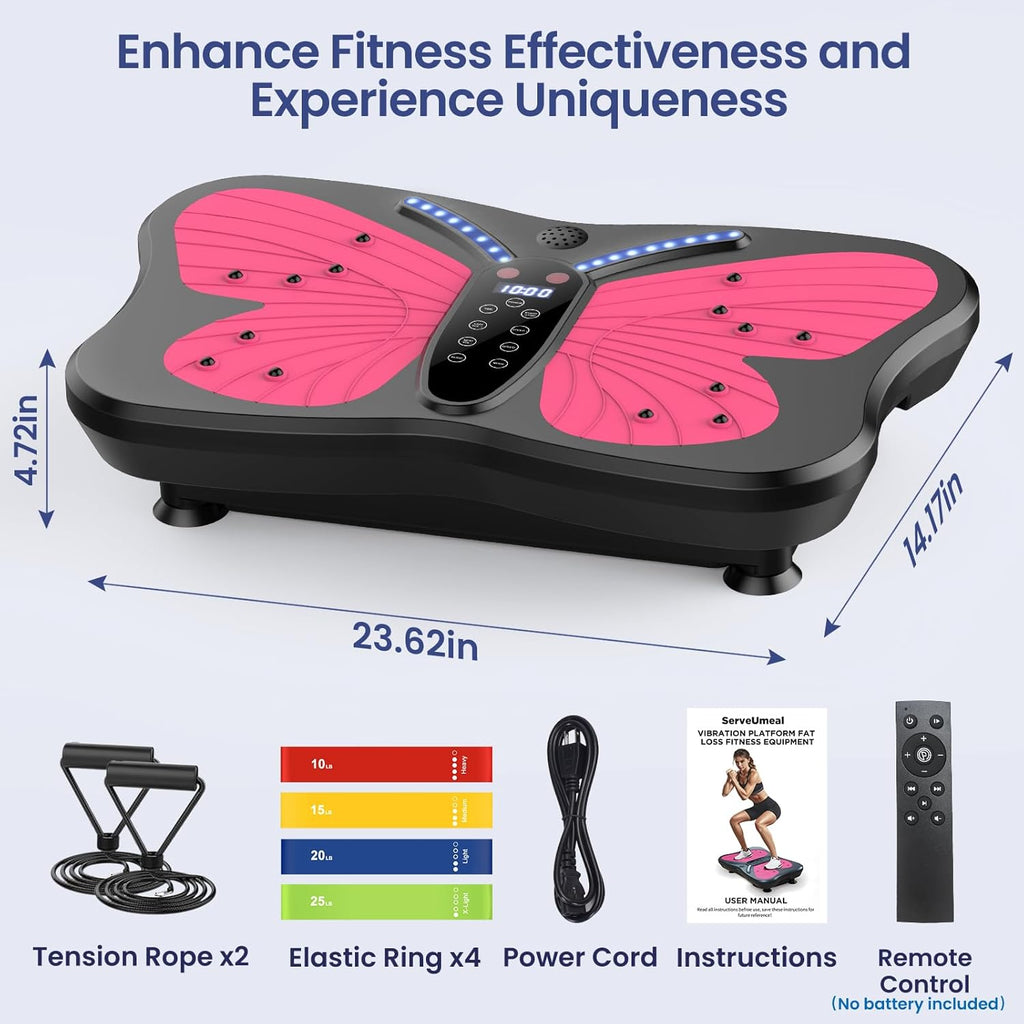 Skiennix Vibration Plate Exercise Machine - Full-Body Weight Loss & Lymphatic Drainage | 400 Lbs Capacity, 200 Adjustable Speeds