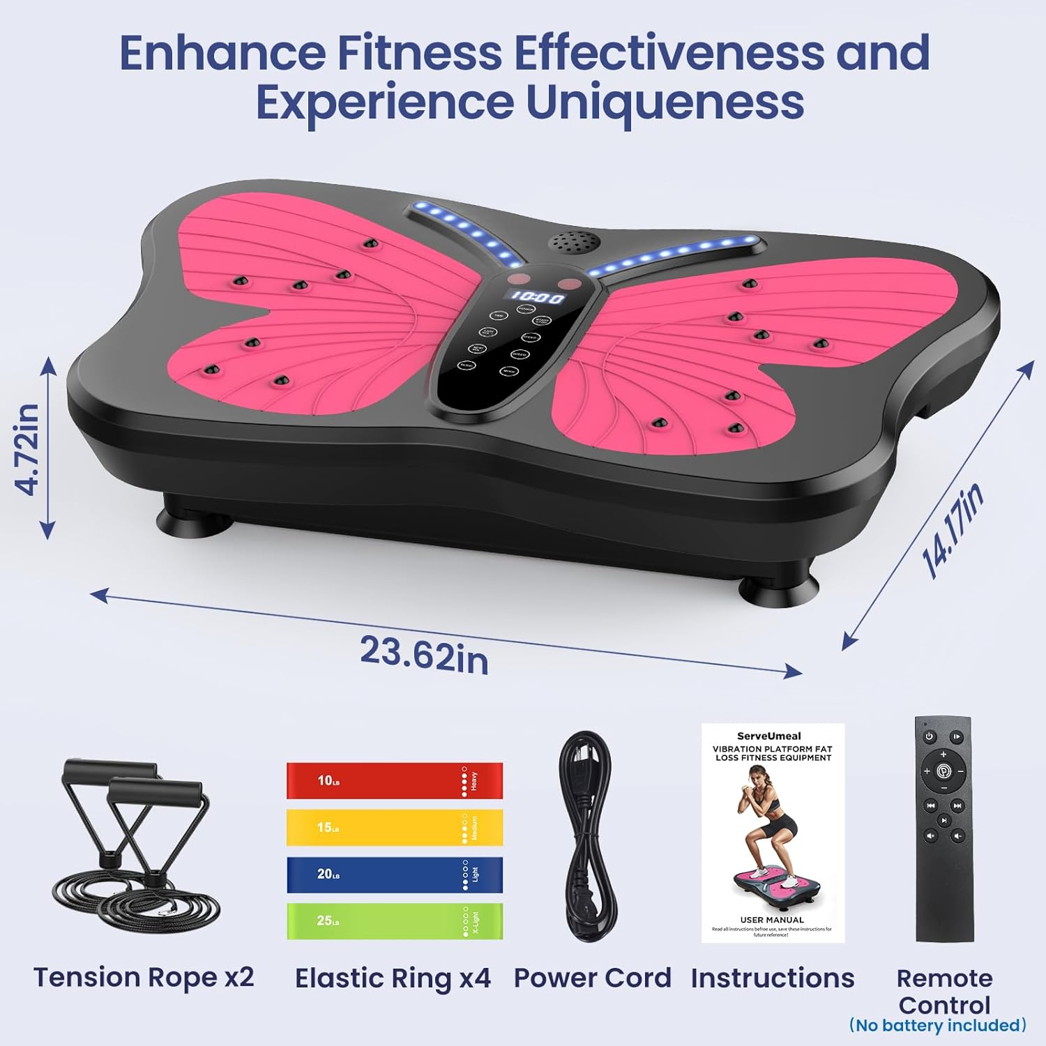 Skiennix Vibration Plate Exercise Machine - Full-Body Weight Loss & Lymphatic Drainage | 400 Lbs Capacity, 200 Speeds