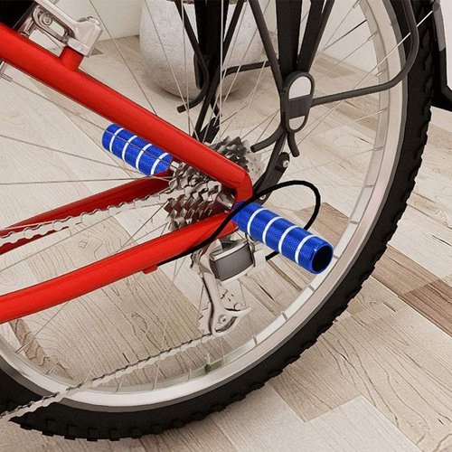 Enkarl Bike Pegs Anti-Skid Lead Foot Bicycle Pegs Aluminum Alloy BMX Pegs for Mountain Bike Cycling Rear Stunt Pegs Fit 3/8 inch Axles 26T (Red)