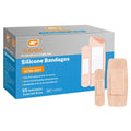 Painless Removal Silicone Bandages for Elderly Sensitive Skin - 40 Counts 0.75''x3'' Medium and 15 Counts 1.63''x4'' Extra Large Bandages by G+ GUIGABUL - Hypoallergenic - Latex Free