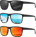 MASDUN Polarized Sunglasses - UV Protection for Men & Women | Square Design for Driving, Fishing & Golf (3 Pack)