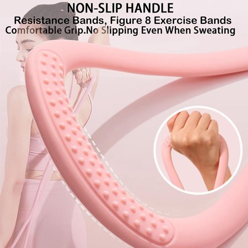 Figure 8 Resistance Band, Figure 8 Resistance Bands for Women Men, 25 lbs Keep Resistance BandFigure 8 for Working Out, Arm, Back, Fullbody Yoga Pulling Rope, Elastic Stretch Bands