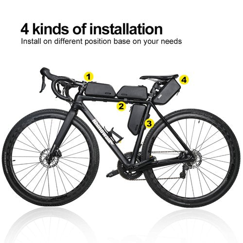 abamita Bike Top Tube Bag Waterproof 1.5L Bike Frame Bag Bikepacking Cycling Tools Storage Bag for MTB Road Bike