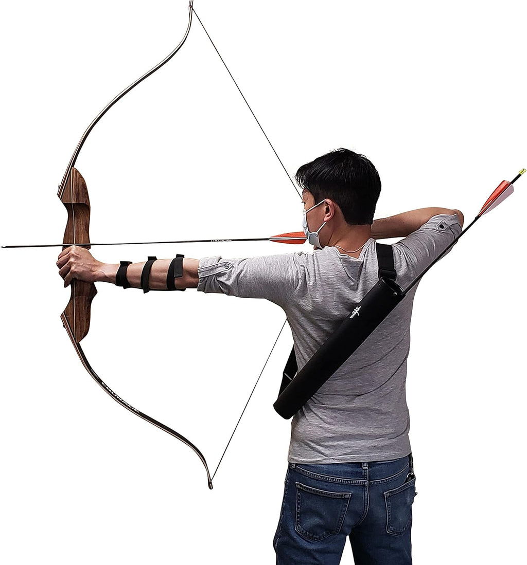 SAS Leather Tube 17" Hip Quiver Arrow Holder - Durable Design with Belt Clip for Archery