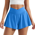 YEOREO Women's Flowy Athletic Shorts - Comfortable Workout Tennis Skorts with Pocket | Ideal for Running & Gym
