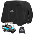 WELIDAY Golf Cart Cover Compatible with Yamaha EZGO Club Car, 2/4/4+2 Passengers Golf Cart Cover with Three Zipper Doors, Water Resistant Polyester Fabric for All-Weather Protection