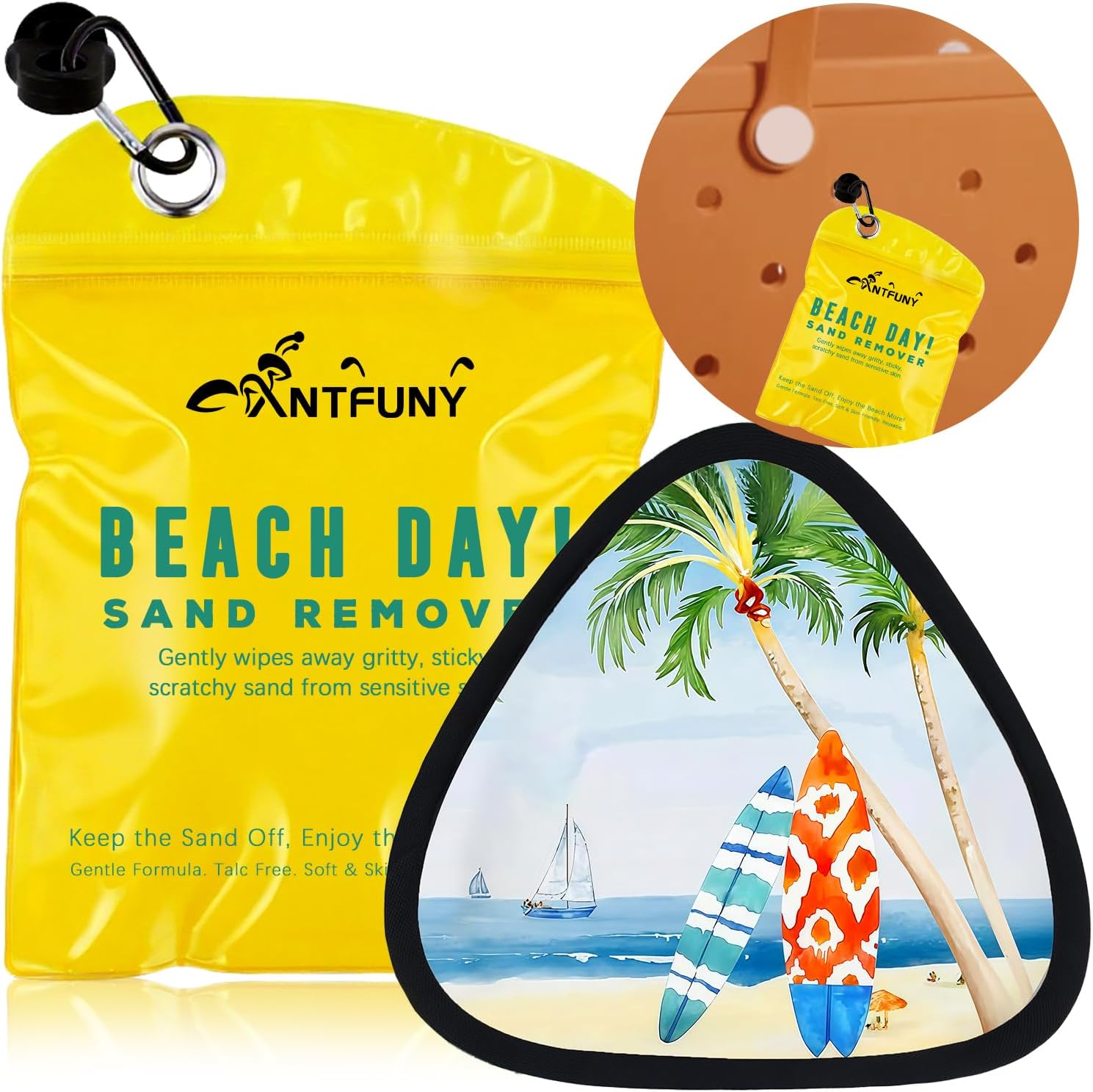 Skiennix Triangle Sand Remover - Essential Beach Cleaner for Summer Vacations | Travel Accessory