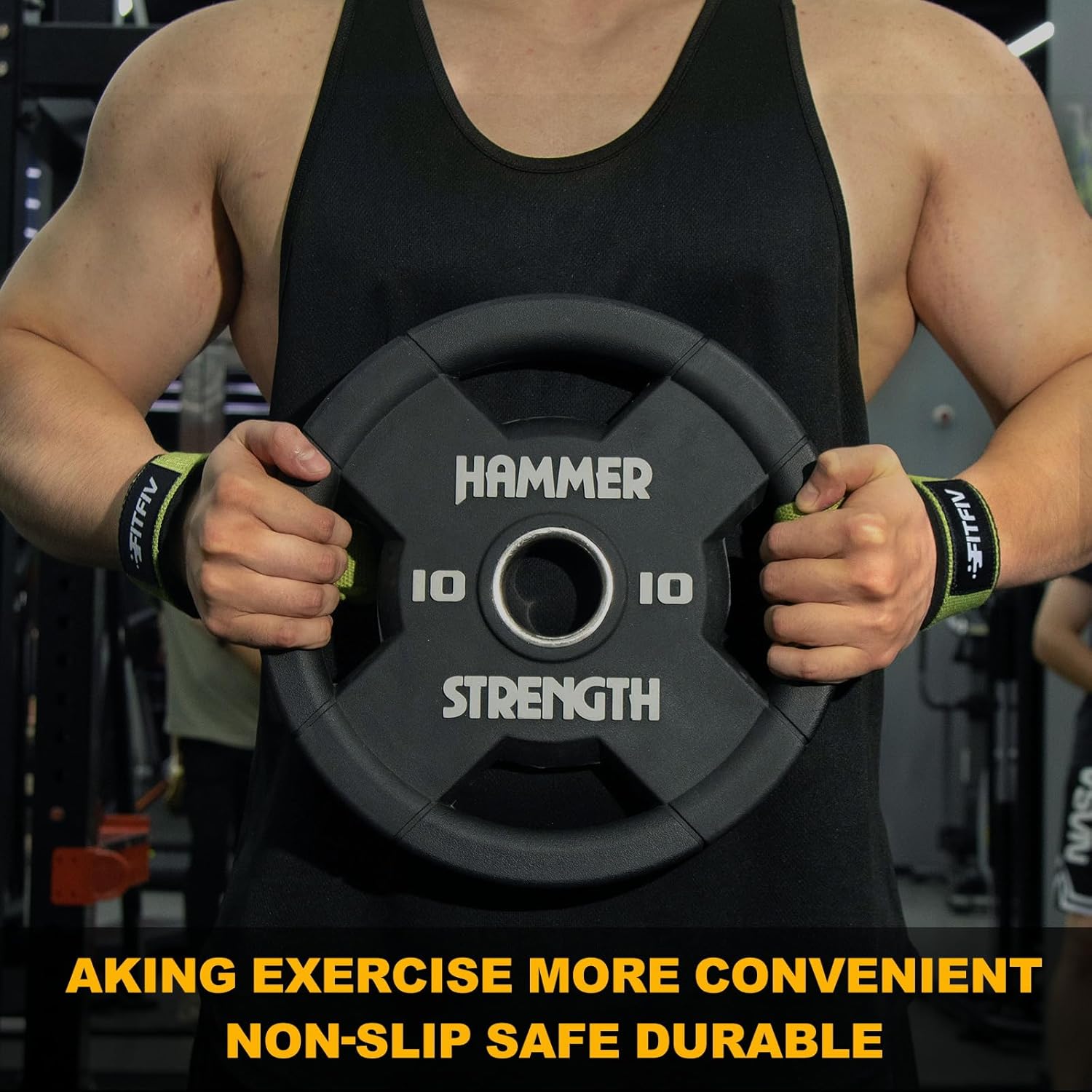 Skiennix Lifting Straps - Neoprene-Padded Wrist Support for Weightlifting | Gym Strength Training for Men & Women