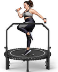 BCAN Mini Rebounder Trampoline - 450/550LBS Capacity, Adjustable Handle, Indoor/Outdoor Fitness - 40IN/48IN