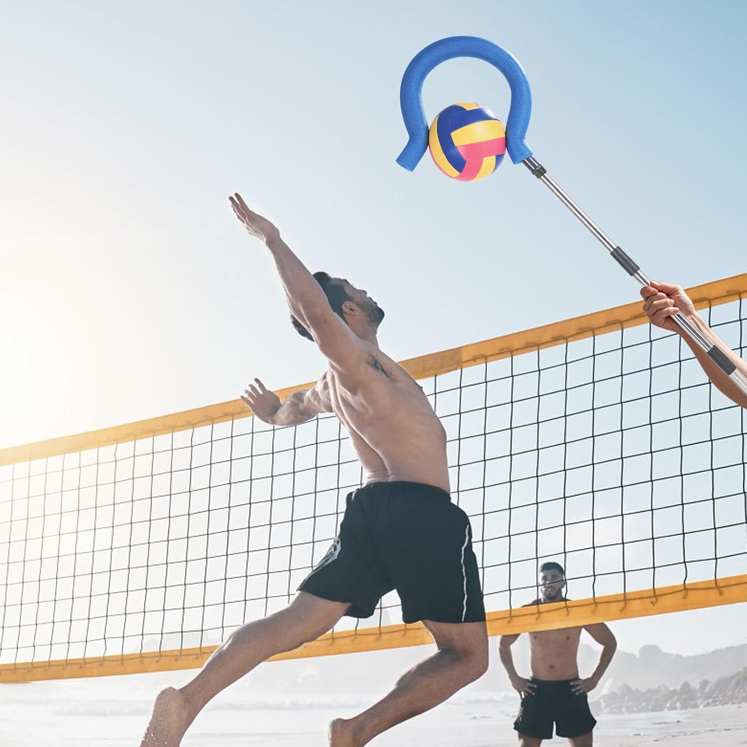 Skiennix Adjustable Volleyball Spike Trainer - Portable Lightweight Hitting Trainer for Serving & Spiking (No Ball)