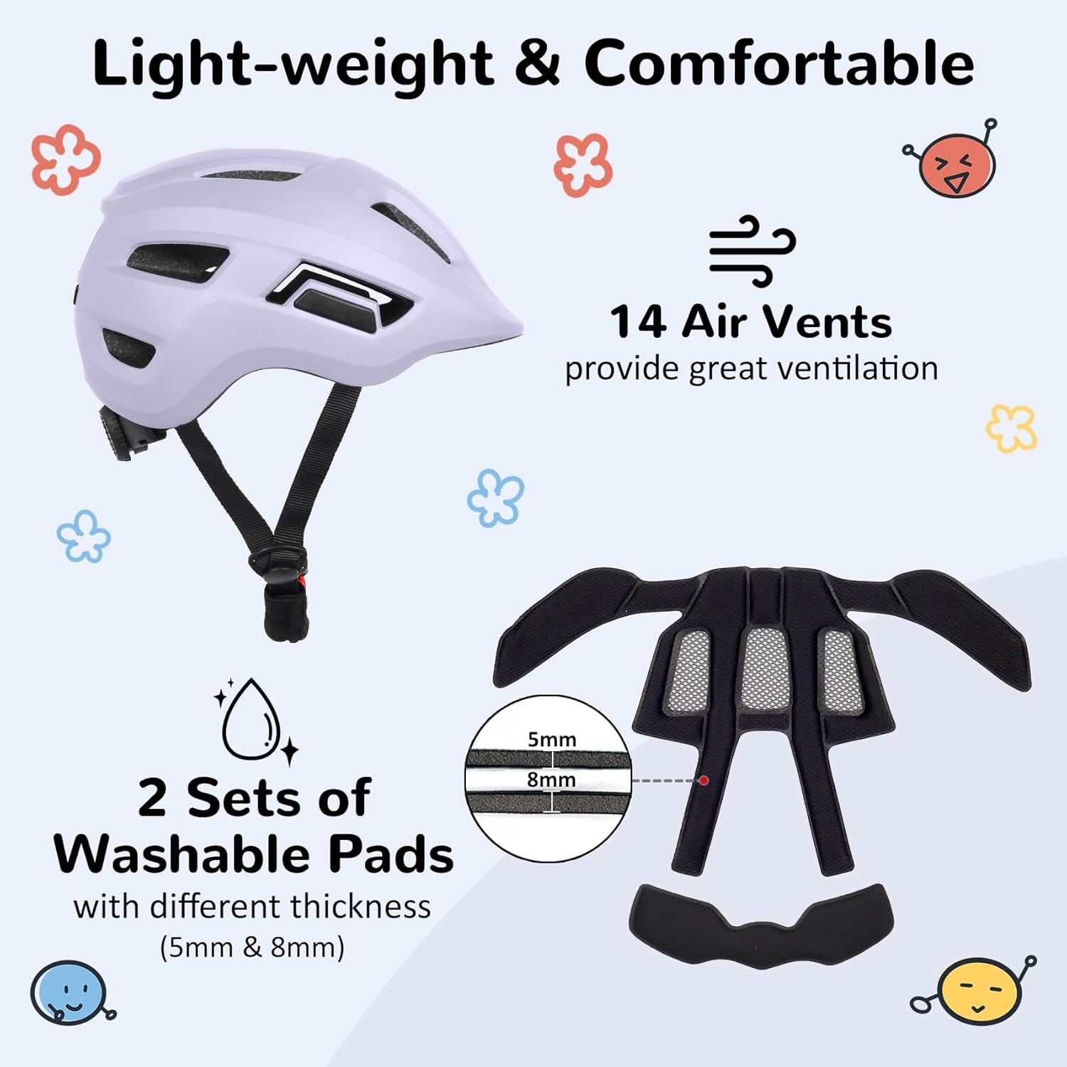 Skiennix Kids Bike Helmet - Adjustable Multi-Sport Safety Gear | Infant to Schoolchild Sizes