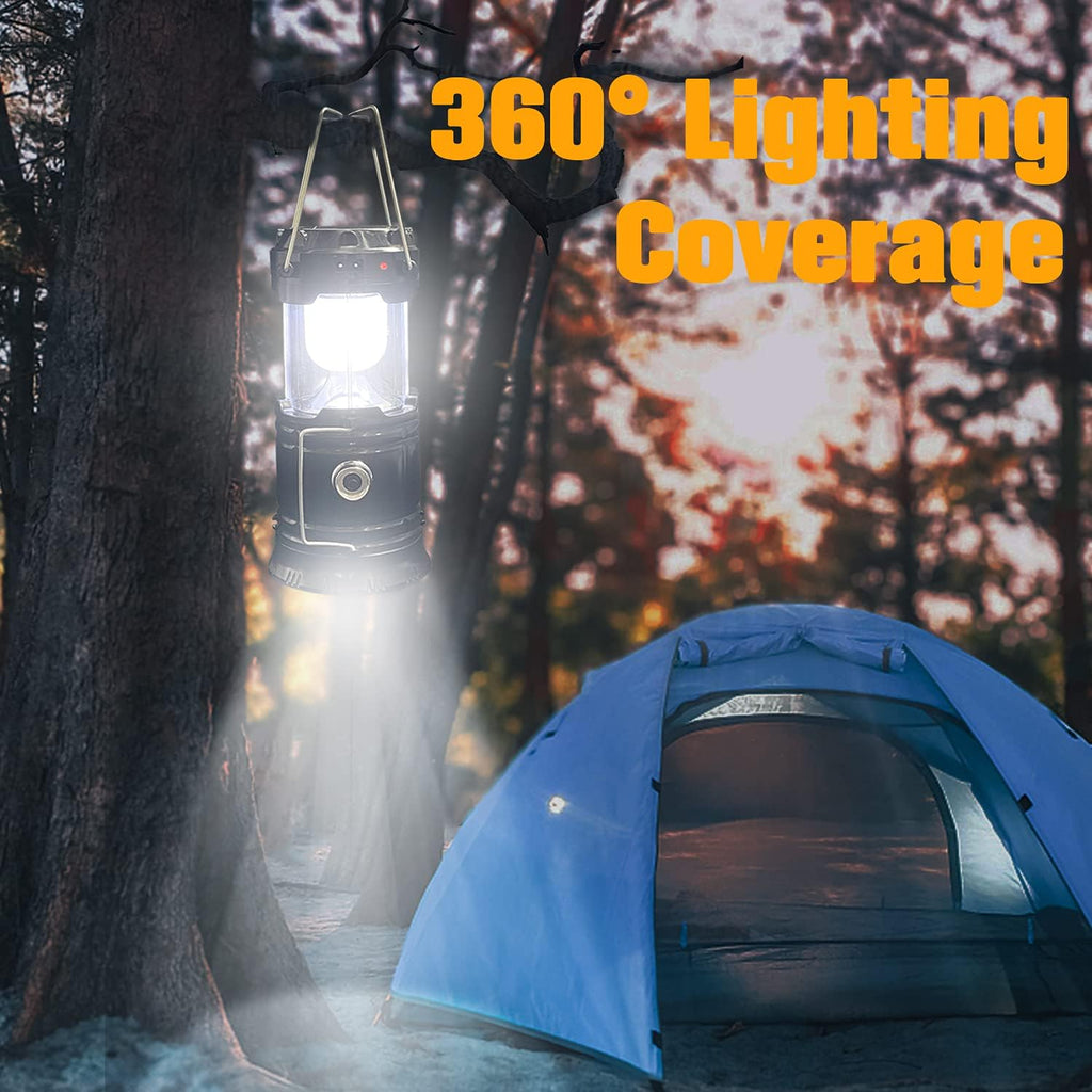 XTAUTO Collapsible Portable LED Camping Lantern - Lightweight, Waterproof, USB Rechargeable | 4-Pack for Emergencies & Outdoor Use