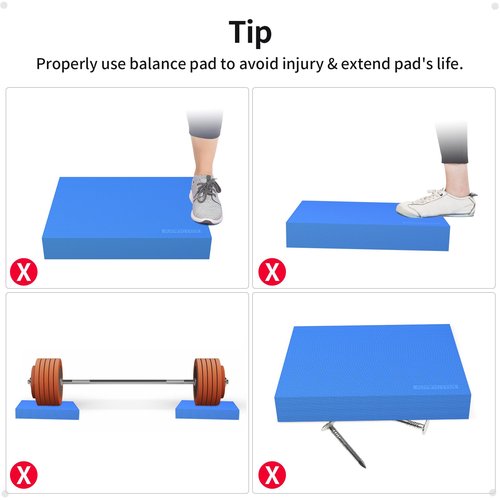 ANVICTOX Balance Pad 15.8 * 13.2 * 2 inch,Large Balance Pad for Physical Therapy,Foam Balance Board for Rehabilitation Stability Workout Knee and Ankle Exercise Strength Training