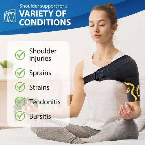 ORTONYX Shoulder Stability Brace Compression Sleeve for Rotator Cuff Support, Injury Prevention, Dislocated AC Joint, Labrum Tear, Frozen Shoulder Pain, Sprain, Soreness, Bursitis/XL