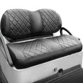 NOKINS Golf Cart Seat Covers Fit Club Car Precedent/Tempo/Onward Premium Front Seat Cushion, Golf Cart Vinyl Diamond Seat Covers, Soft/Scratch-Resistant/No Stapler Needed (Black&Black Stitching)