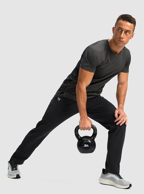 G Gradual Men's Fleece-Lined Winter Pants - Warm Athletic Joggers with 3 Zipper Pockets