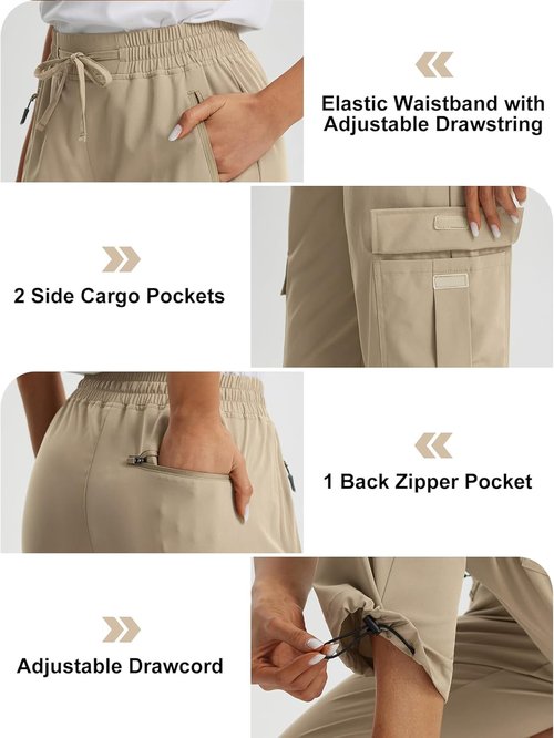Libin Women's Hiking Pants - Lightweight Quick-Dry Cargo Design | Available in Petite, Regular & Tall Sizes