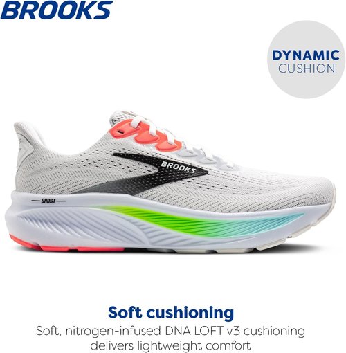 Brooks Men's Ghost 17 Running Shoes - Lightweight Comfort for Neutral Runners | Available in Multiple Sizes