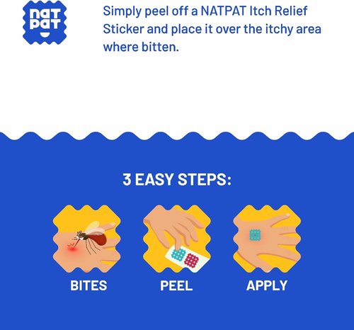Buzzpatch Magic Patch Itch Relief Stickers - Effective Insect Bite Patches for Mosquitos, Ticks & More - 32 Count
