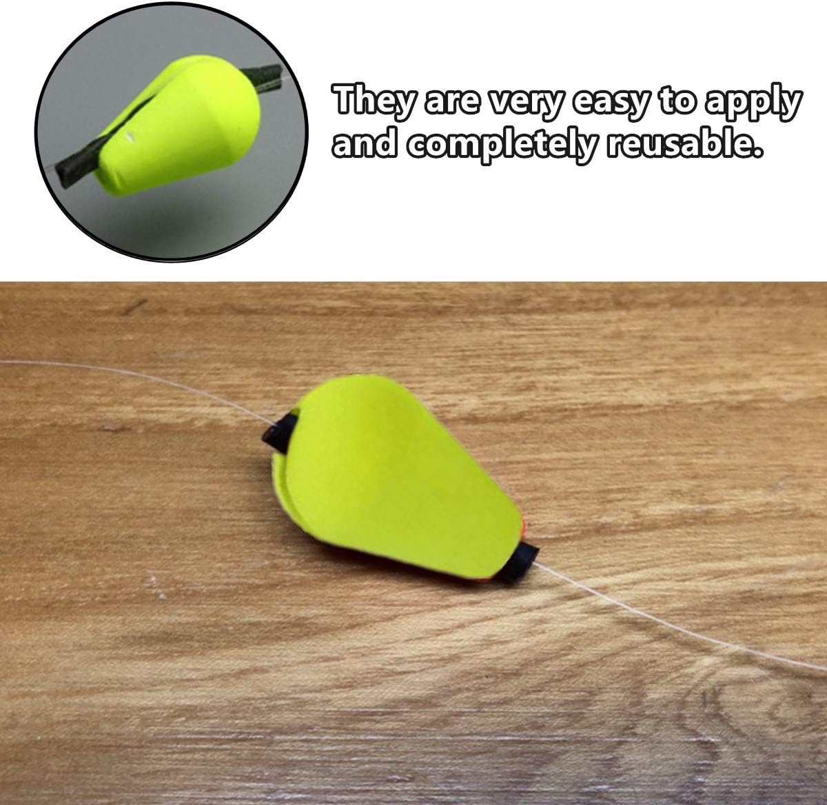 Skiennix Foam Teardrop Strike Indicators - 15 Pack Fishing Bobbers for Fly Fishing Accessories