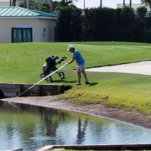 HOW TRUE Stainless Telescopic Extendable Golf Ball Retriever for Water, 18 Foot Maximum Length