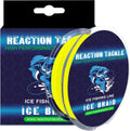 Reaction Tackle Braided Ice Fishing Line - 8 Strands, Zero Memory, 150 Yards of Super Strong Power
