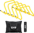 GHB Agility Hurdles - 5/6 Pack Foldable Speed Training Equipment Set with Carry Bag for Athletes