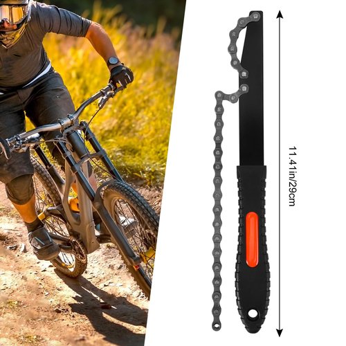 Oumers Bike Cassette Removal Tool, Bicycle Chain Whip and 2 in 1 Freewheel Remover, Wrench Sprocket Puller Remover Kit Lockring Removal Tool Bike Repair Tool for 5-12 Speed Cassette