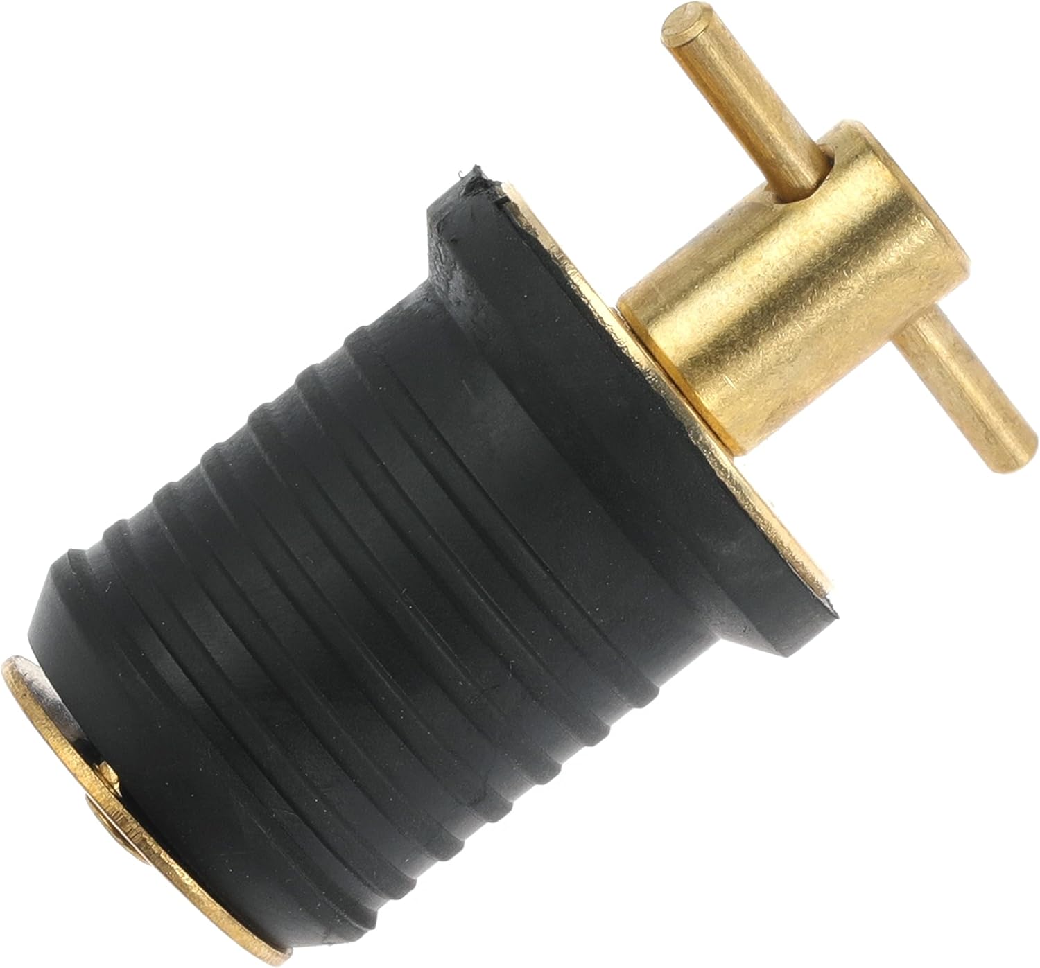 Skiennix Boat Drain Plug Set - Durable Snap Rubber Plugs with Brass Handle - Marine Twist Accessories