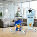 Morlavid Personalized Crystal Trophy Award Custom Crystal Plaques with Logo/Photo/Name for Employee Recognition Retirement Team Achievements Leadership,Style 2
