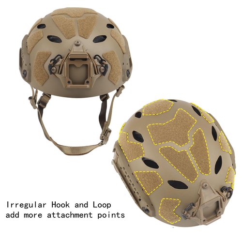 Lightweight Construction Tactical Fast Helmet Integrated NVG Mount Adjustable Size for Adult and Teenager (TAN)