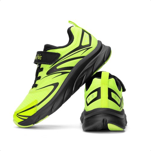 DREAM PAIRS Boys Girls Shoes Kids Tennis Athletic Running Gym School Sneakers for Little Big Kid,Size 4 Big Kid,Neon Green/Black,KKUMRS2523